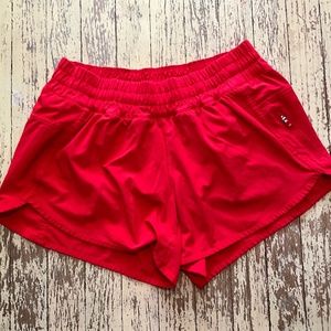 Lululemon shorts, red Tracker model sz 10